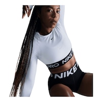 Nike Women's Pro Sculpt Dri-FIT High Rise 3" Shorts Front_Three_Fourths_Angled_Right