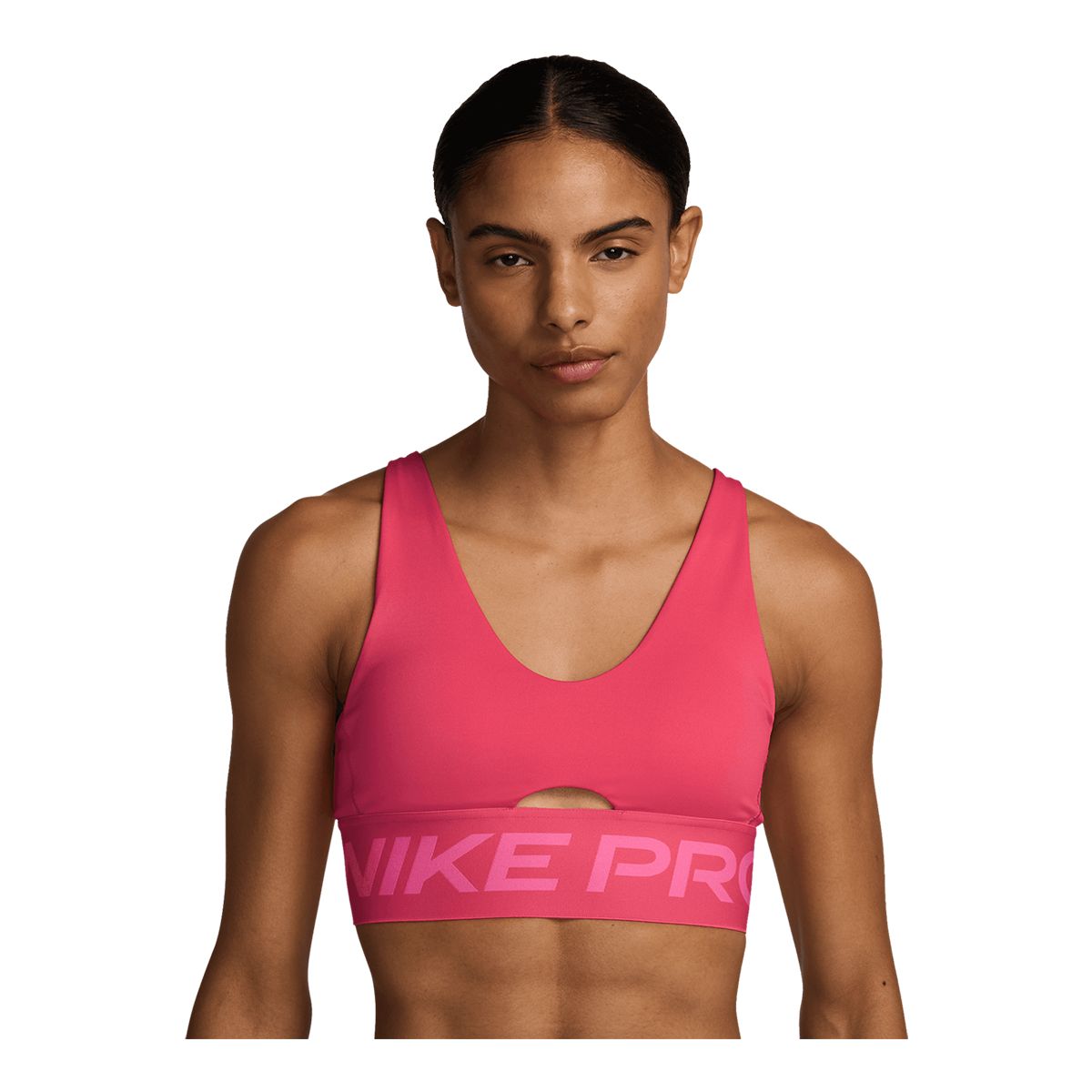 nike training indy toggle bra in pink