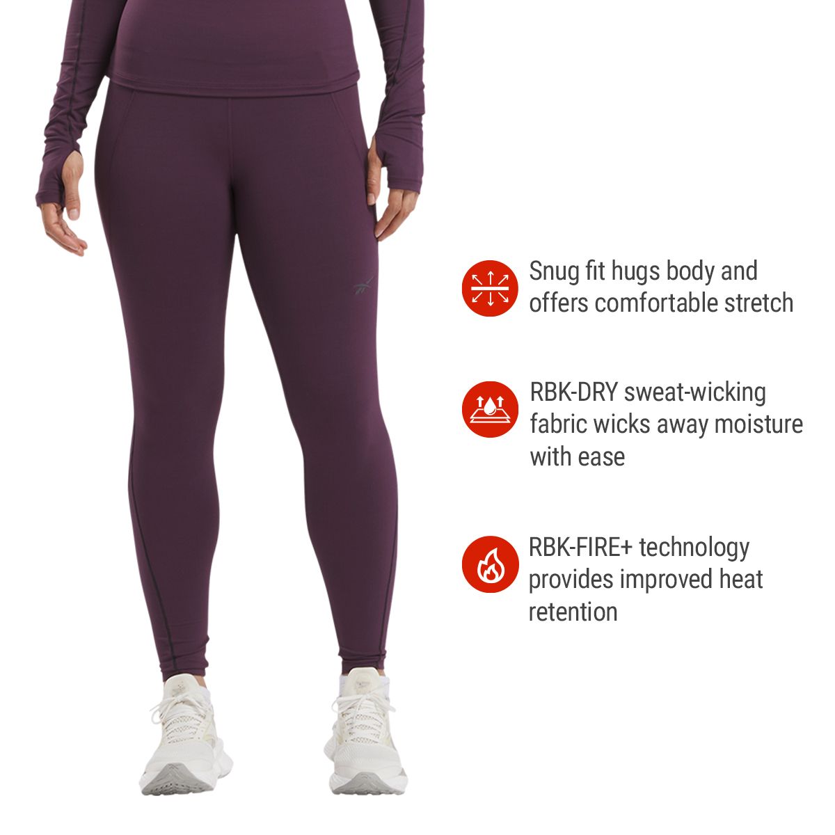 Reebok Women's OV Lux High Rise Fire+ Tights