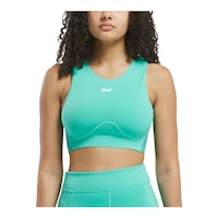 Reebok Women's Cont Cropped Sports Bra Front_Flat