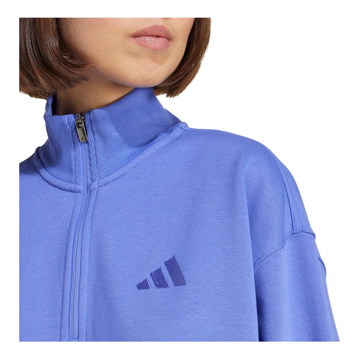 adidas Women's All SZN Fleece Long Sleeve 1/4 Zip Top