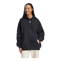 adidas Originals Women's ESS Oversized Fleece Hoodie Front_Flat