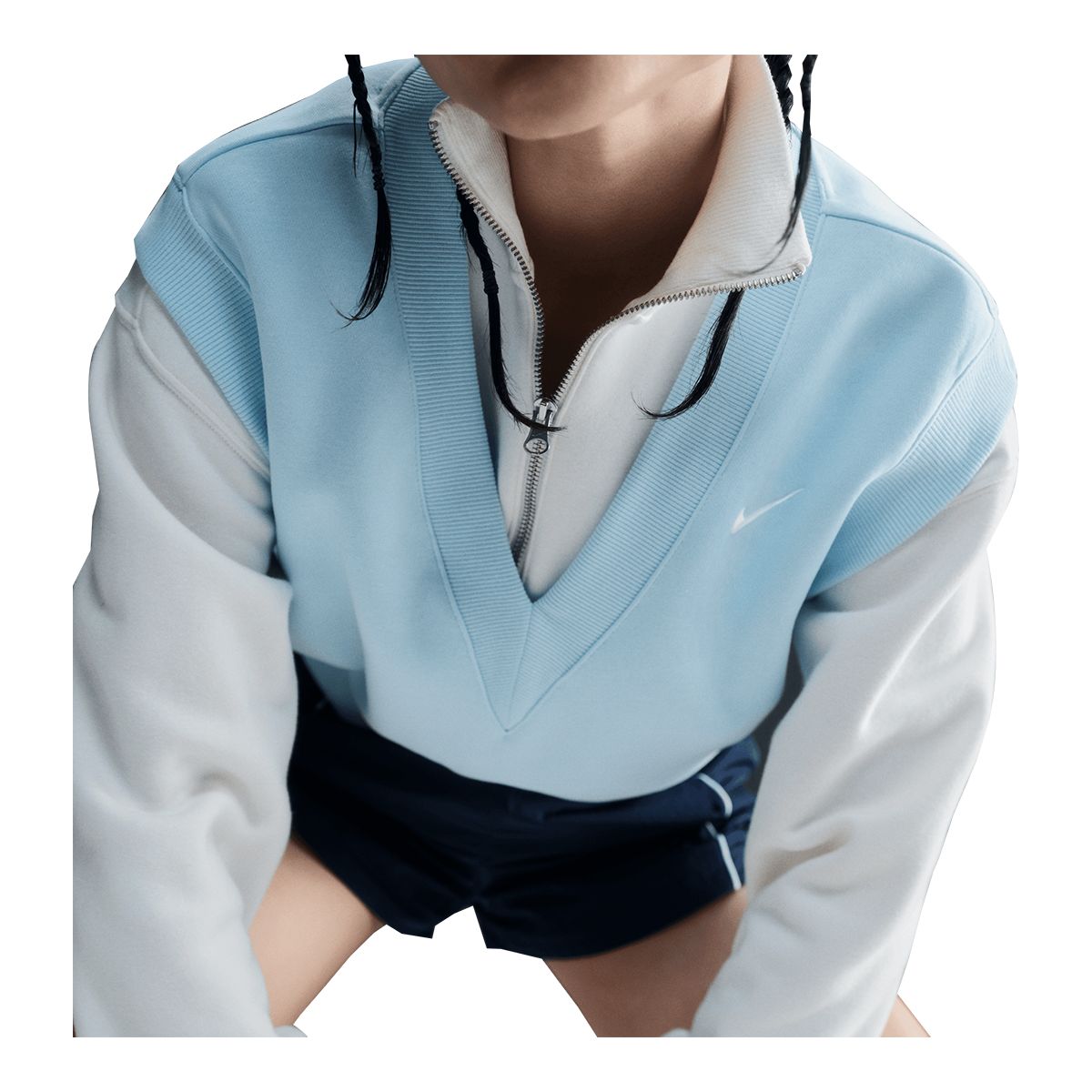 Nike Women's Phoenix Fleece V-Neck Crop Tank