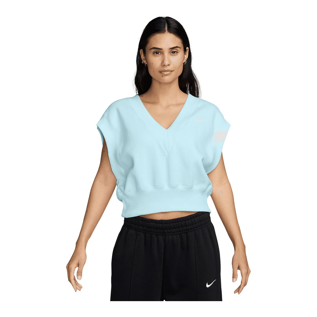 Nike Women's Phoenix Fleece V-Neck Crop Tank