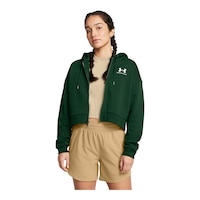 Under Armour Women's Playback Essential  Fleece Top Front_Angled_Left