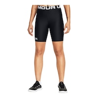 Under Armour Women's HeatGear© Authentics 8 Inch Shorts Front_Angled_Left
