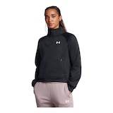 Under Armour Women's Armour Fleece Pro Half Zip Long Sleeve Top Front_Angled_Left