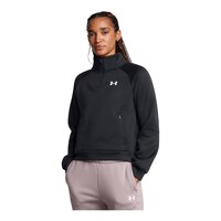Under Armour Women's Armour Fleece Pro Half Zip Long Sleeve Top Front_Angled_Left