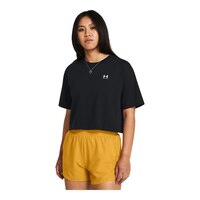 Under Armour Women's Boxy Crop Logo T Shirt Front_Angled_Left