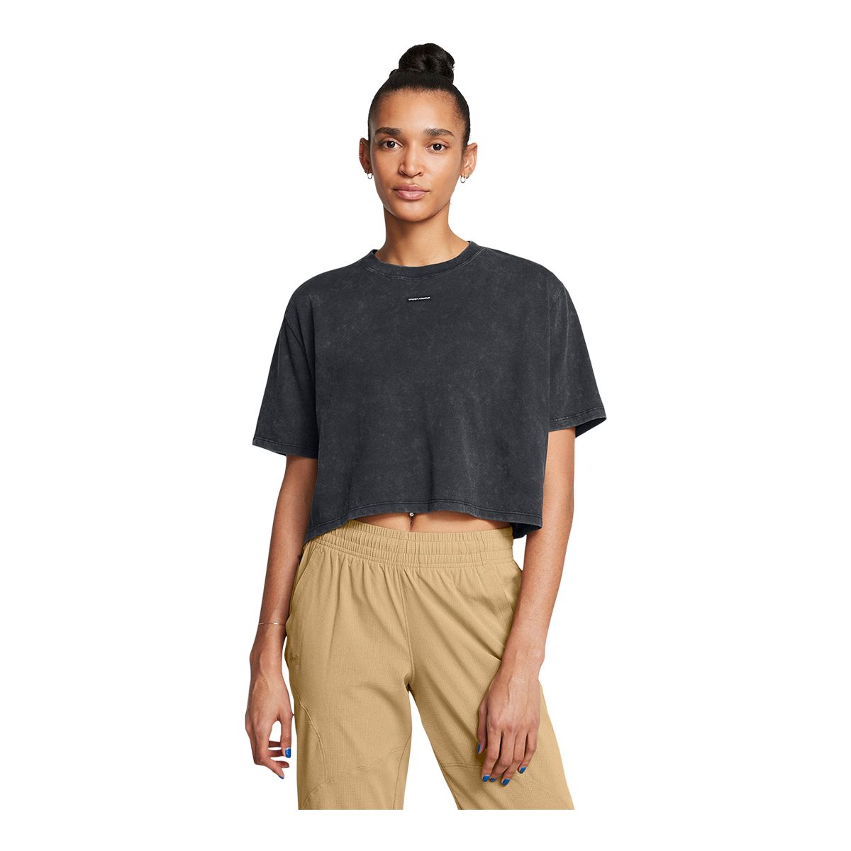 Under Armour Women's Wash Logo Boxy Crop T-Shirt