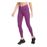 Nike Women's One High Rise Rib Wrap 7/8 Pocket Tights Front_Three_Fourths_Angled_Left