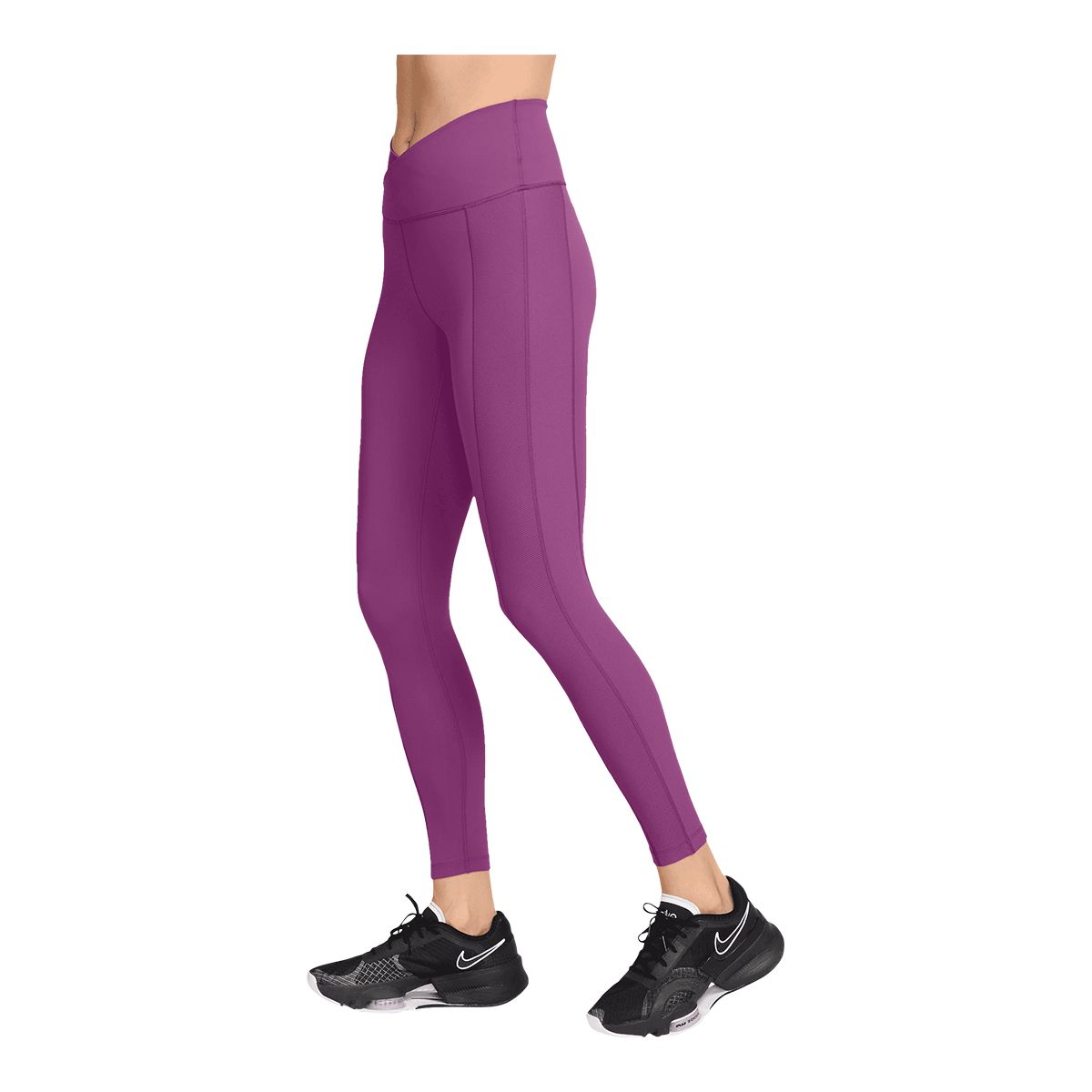 Nike Women's One High Rise Rib Wrap 7/8 Pocket Tights