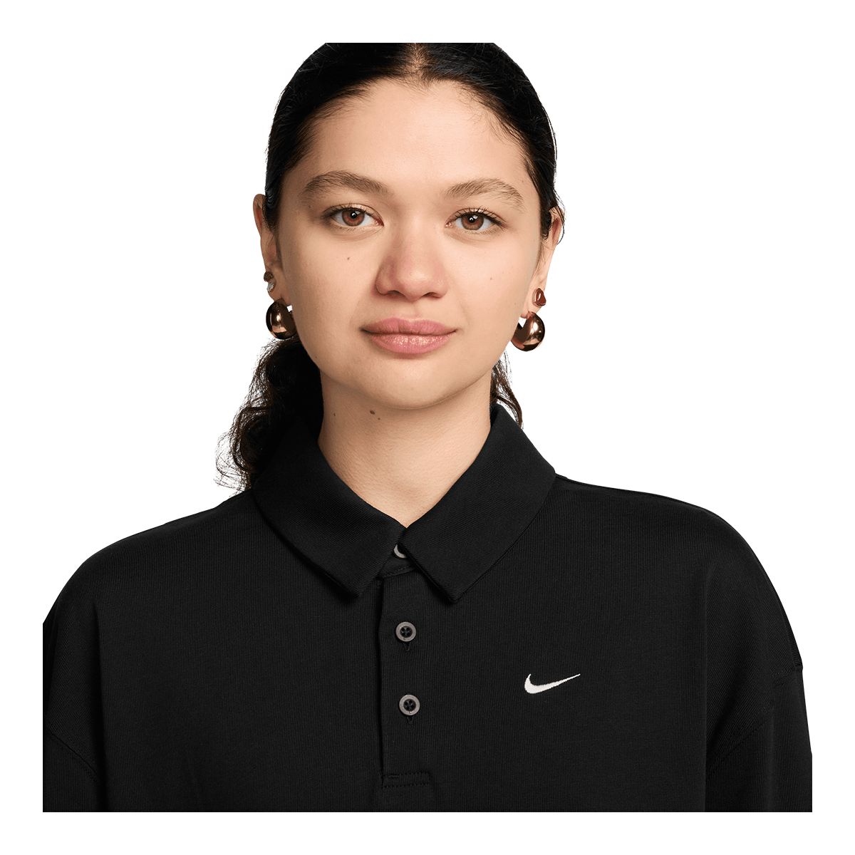 Nike Women's Essentials Oversized Long Sleeve Polo Shirt