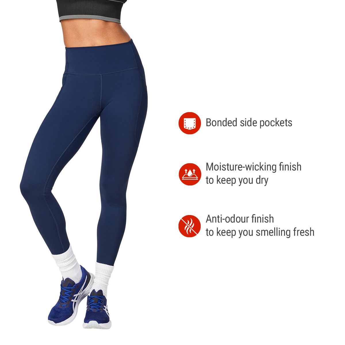 FWD Women's Pocket 25" Moisture-Wicking Workout Leggings