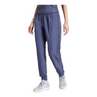 adidas Women's Pacer Gym 3-Stripe Woven Mid Rise Pants Front_Angled_Left