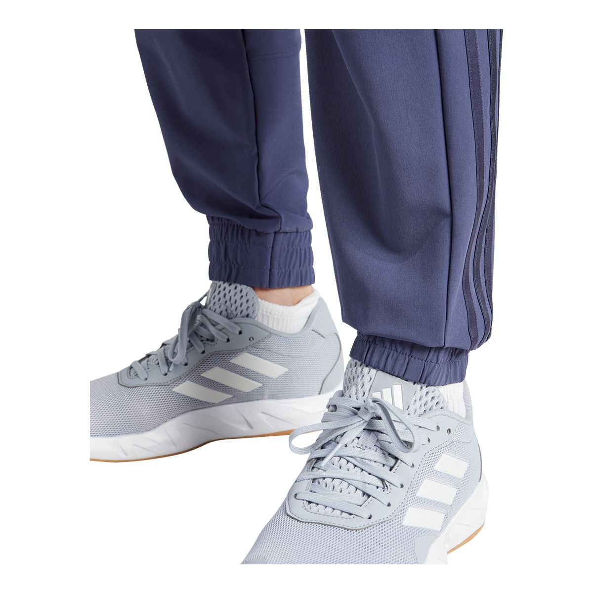 adidas Women's Pacer Gym 3-Stripe Woven Mid Rise Pants