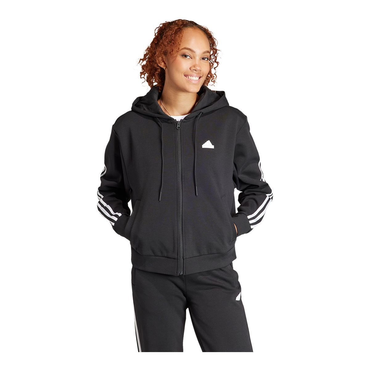 Full Zip Hoodie Adidas Stripe Hoodie Women's Adidas Women's
