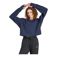 adidas Women's All SZN Ribbed V-Neck Sweatshirt Front_Flat