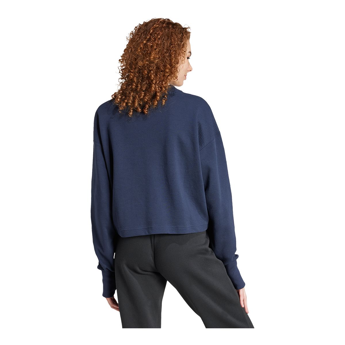 adidas Women's All SZN Ribbed V-Neck Sweatshirt