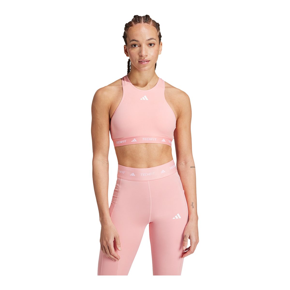 adidas Women's Techfit Medium Support High Neck Bra