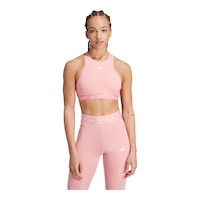 adidas Women's Techfit Medium Support High Neck Bra Front_Flat