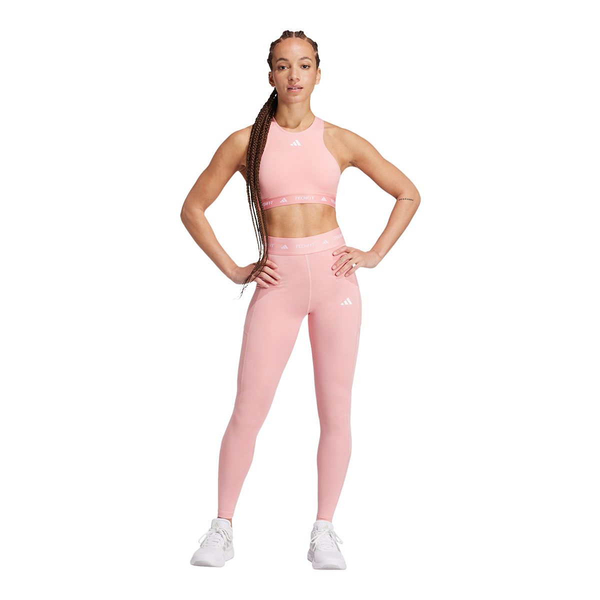 adidas Women's Techfit Medium Support High Neck Bra