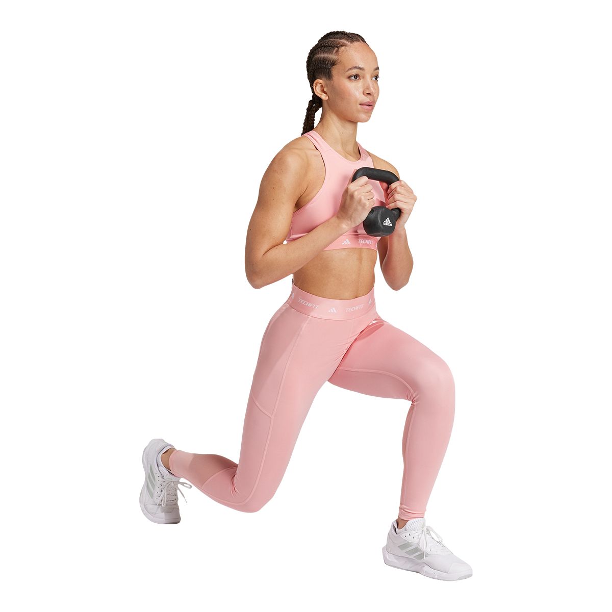 adidas Women's Techfit Medium Support High Neck Bra