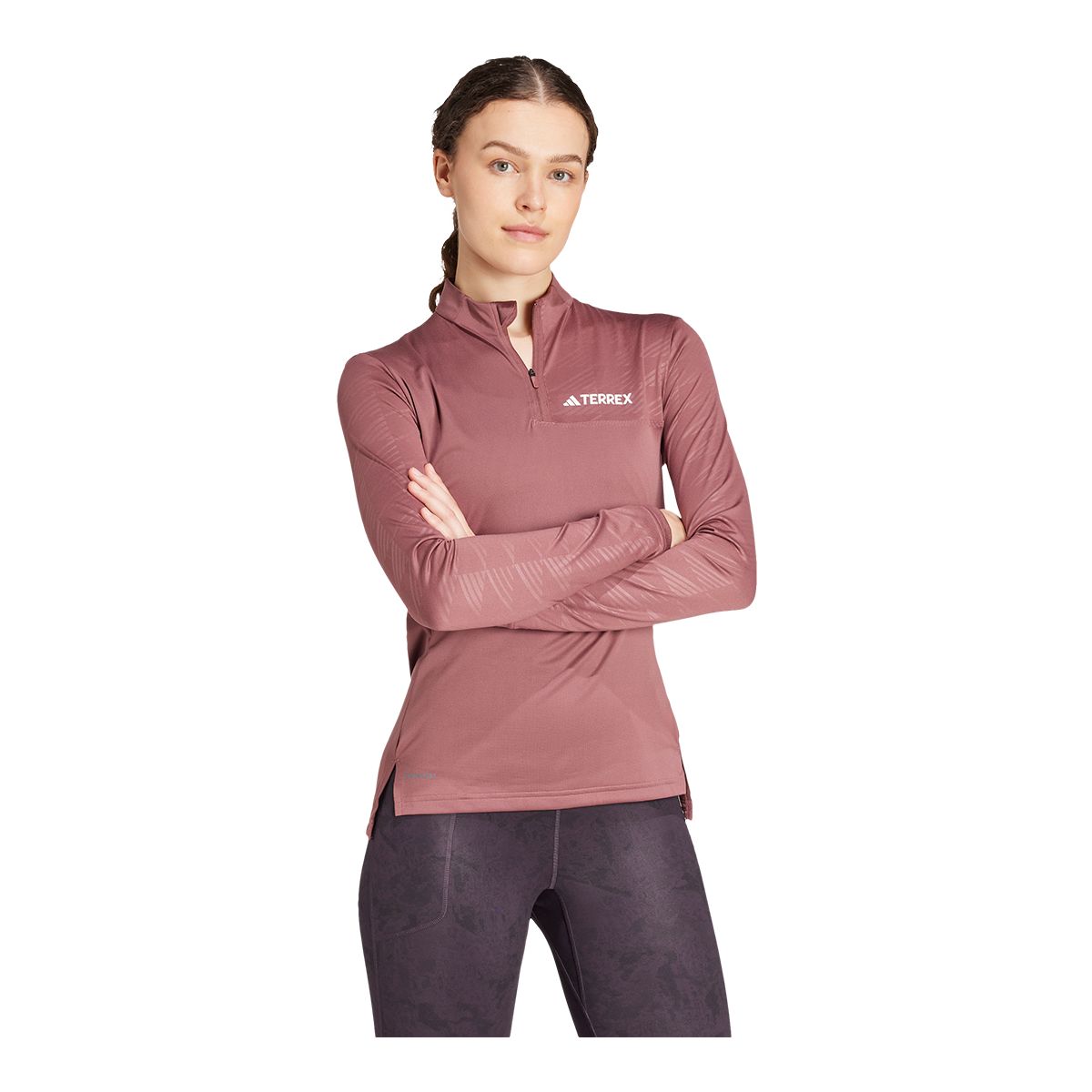 adidas Women's Terrex Multi Half Zip Long Sleeve T Shirt