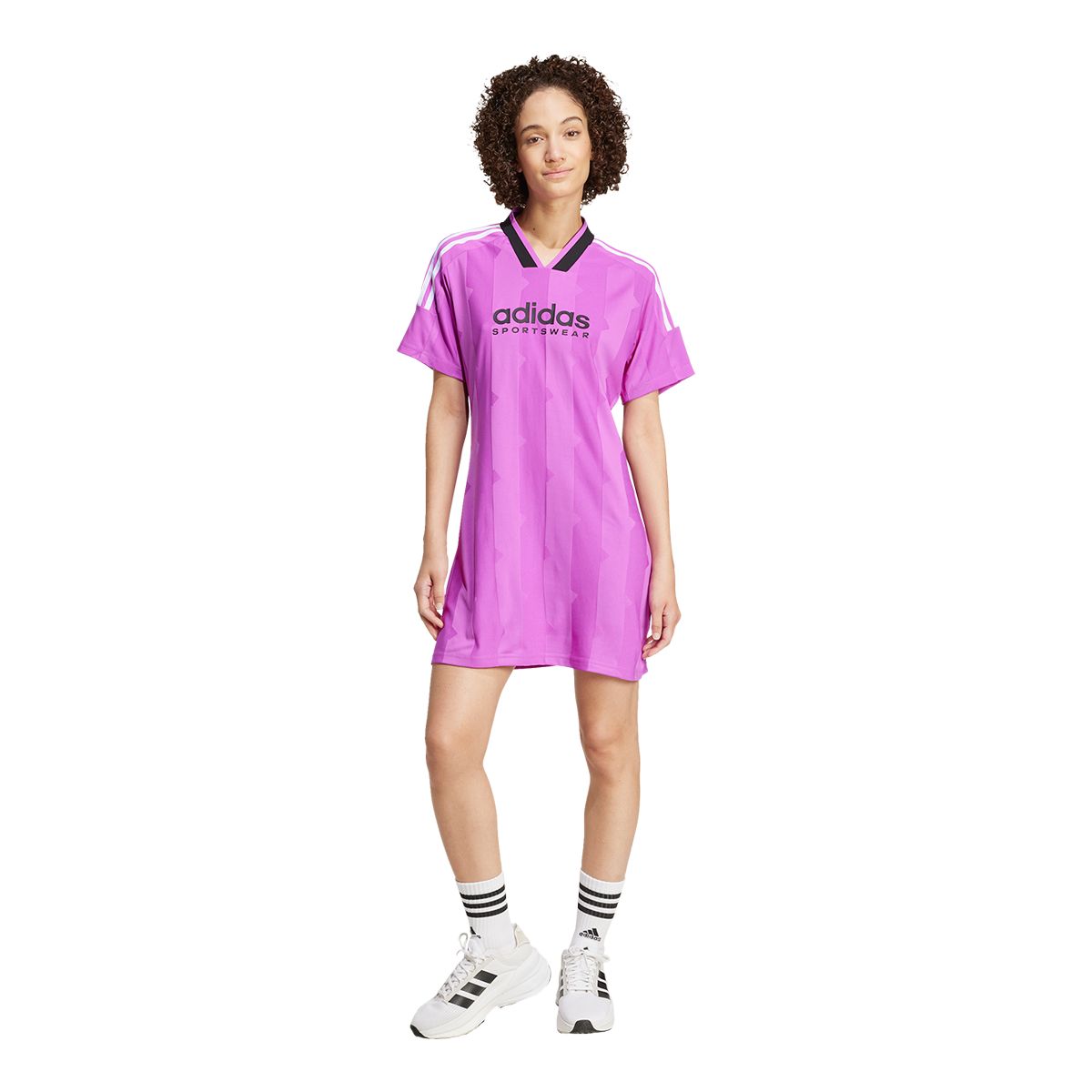 adidas Women's Tiro Cut 3-Stripes Jacquard Tee