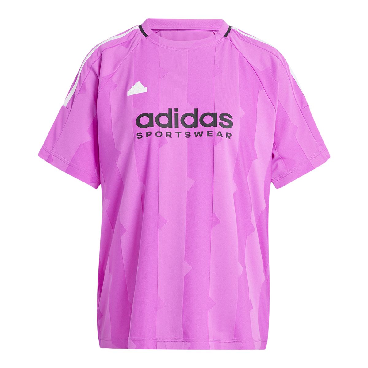 adidas Women's Tiro Cut 3-Stripe Jacquard Boyfriend T Shirt