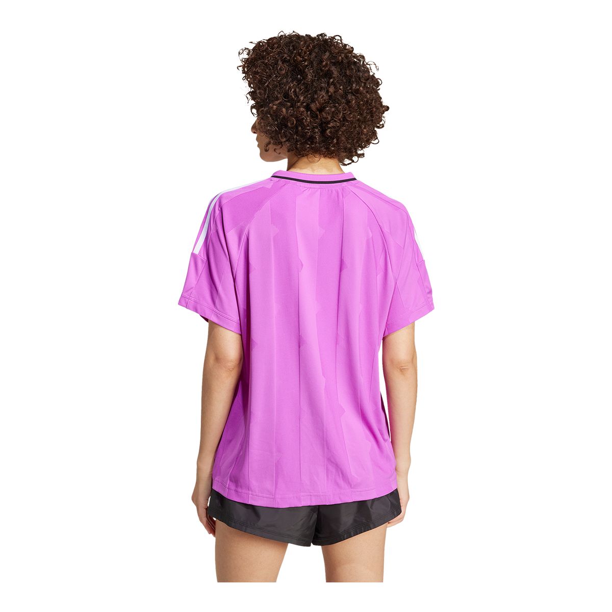 adidas Women's Tiro Cut 3-Stripe Jacquard Boyfriend T Shirt
