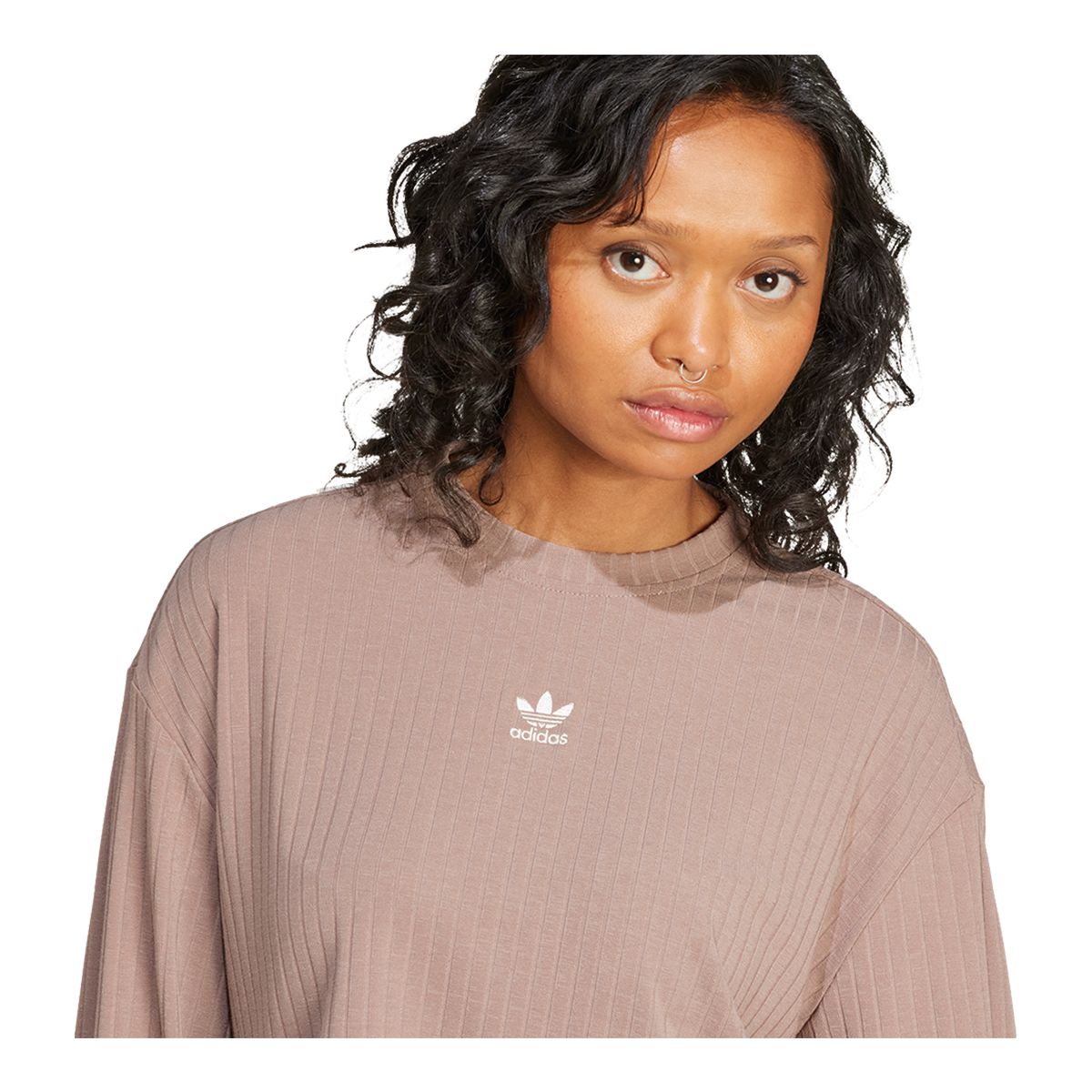 adidas Originals Women's Essentials Ribbed Long Sleeve Shirt