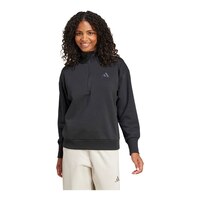 adidas Women's Sportswear ALL SZN 1/4 Zip Long Sleeve Top Front_Angled_Left