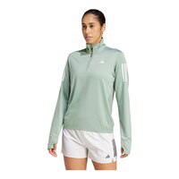 adidas Women's Own The Run Base Half Zip Long Sleeve Top Front_Angled_Left