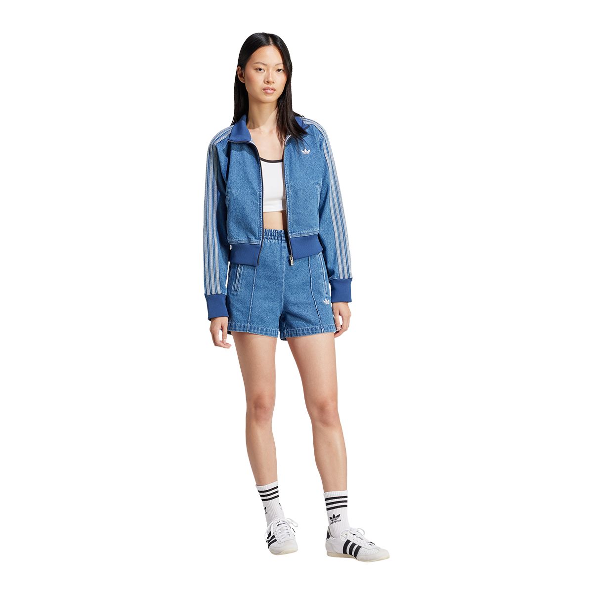 ジャケット adidas originals CN TT Women Denim Jackets adidas Originals CN TT Denim Fashion Comfortable Soft Loose