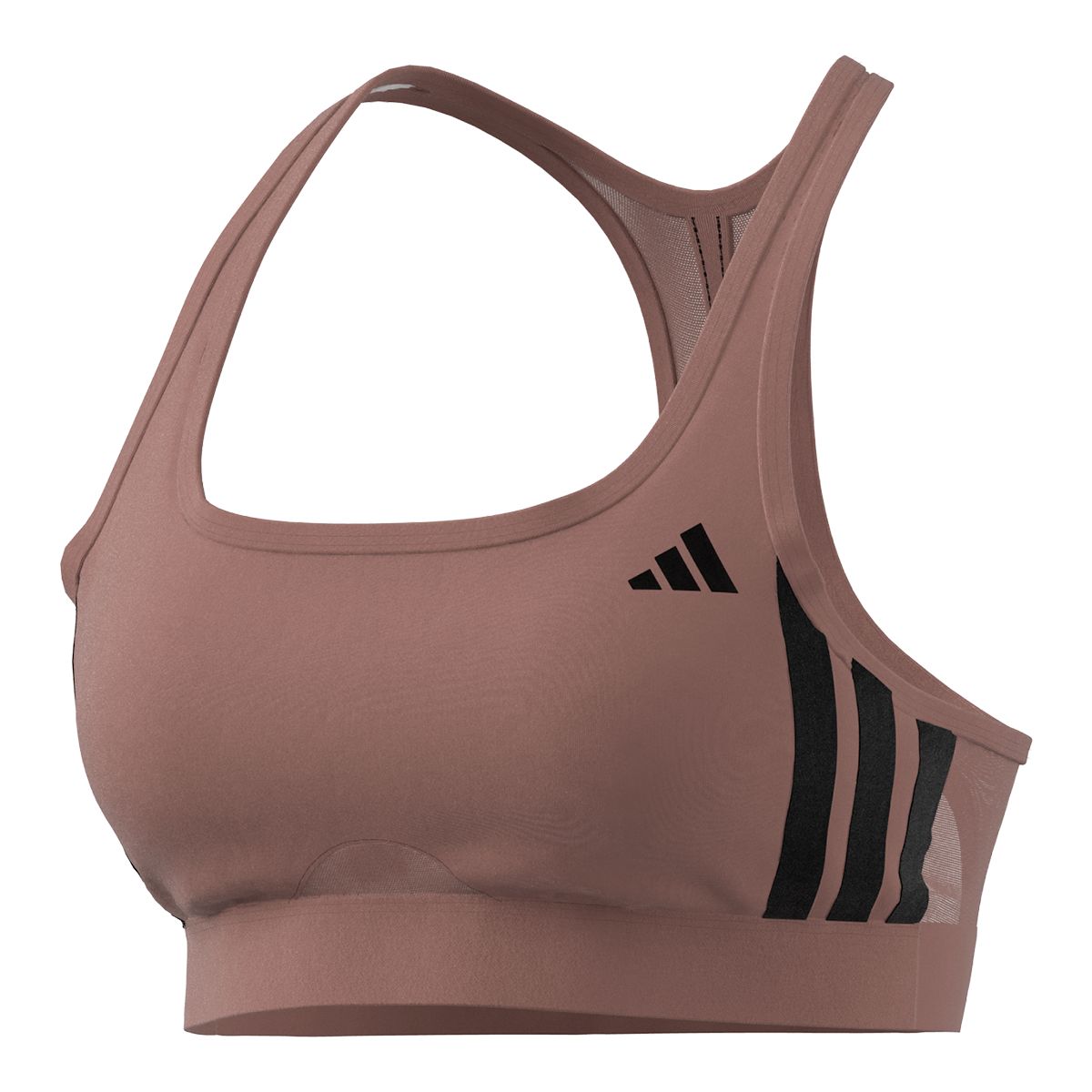 adidas Women's Train PowerReact Medium Support 3-Stripes Bra
