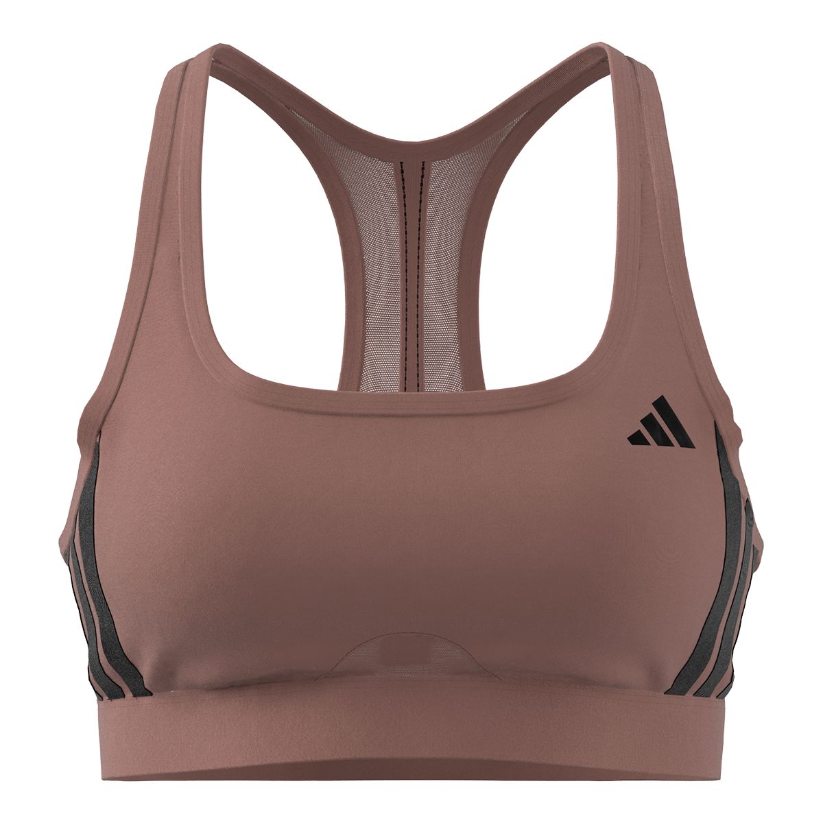 adidas Women's Train PowerReact Medium Support 3-Stripes Bra