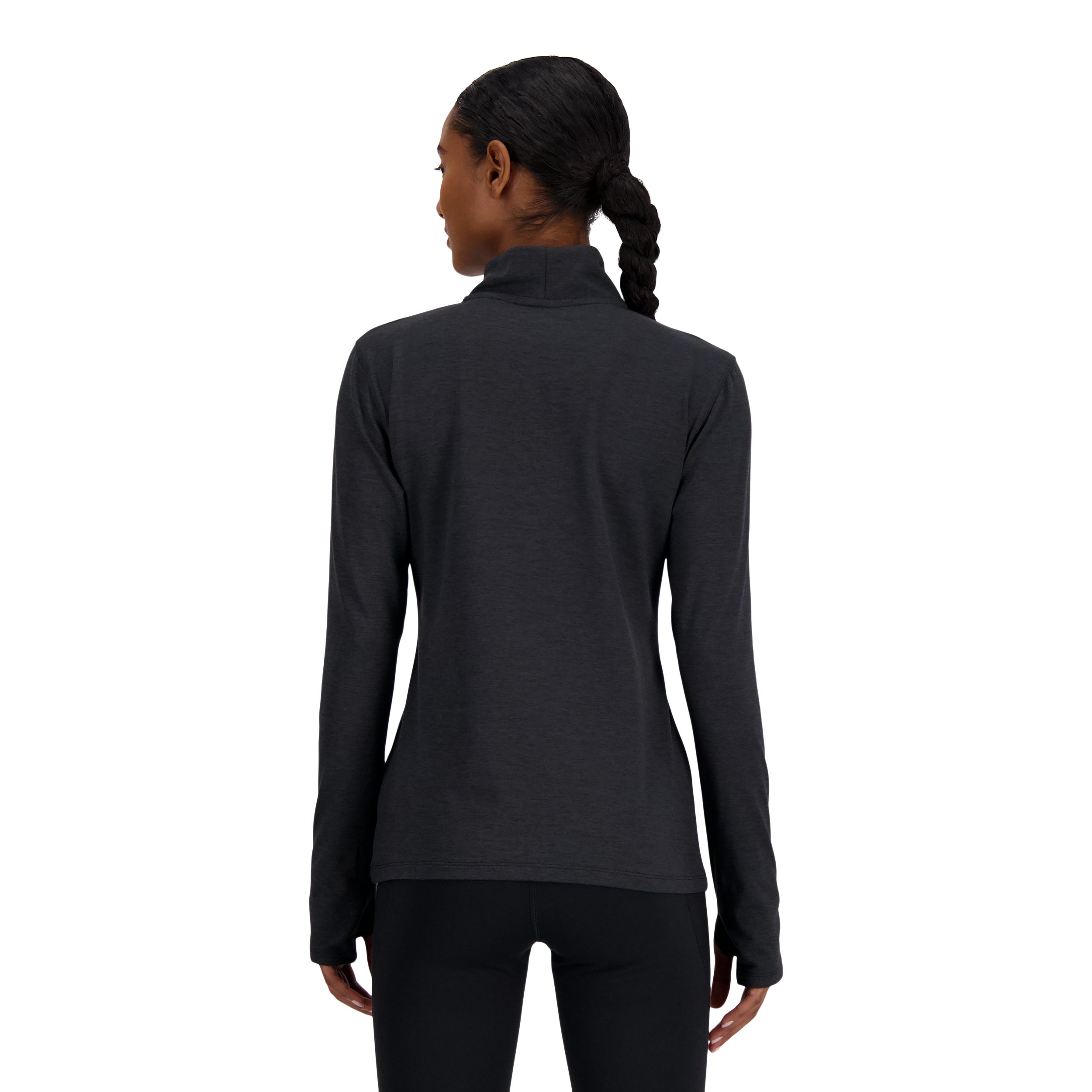 New Balance Women's Sport Essentials Space Dye 1/4 Zip Long Sleeve Top