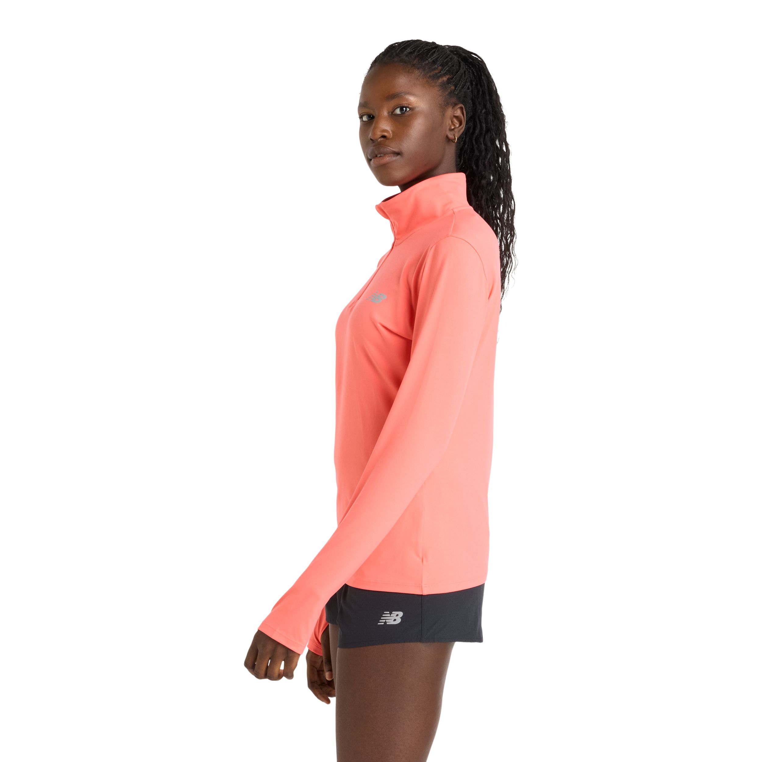 New Balance Women's Sport Essentials Space Dye 1/4 Zip Long Sleeve Top