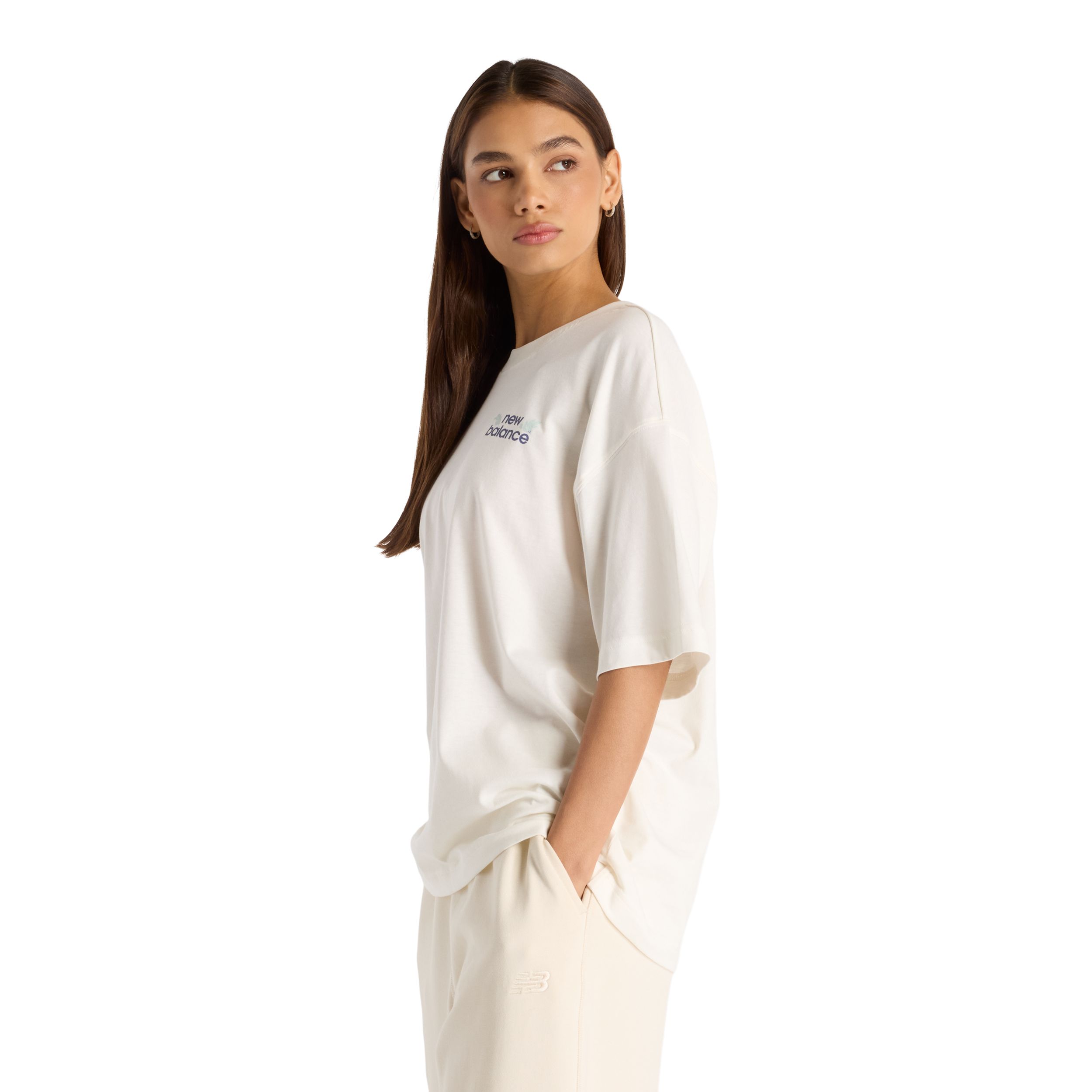 New Balance Women's Oversized Flower Graphic T-Shirt