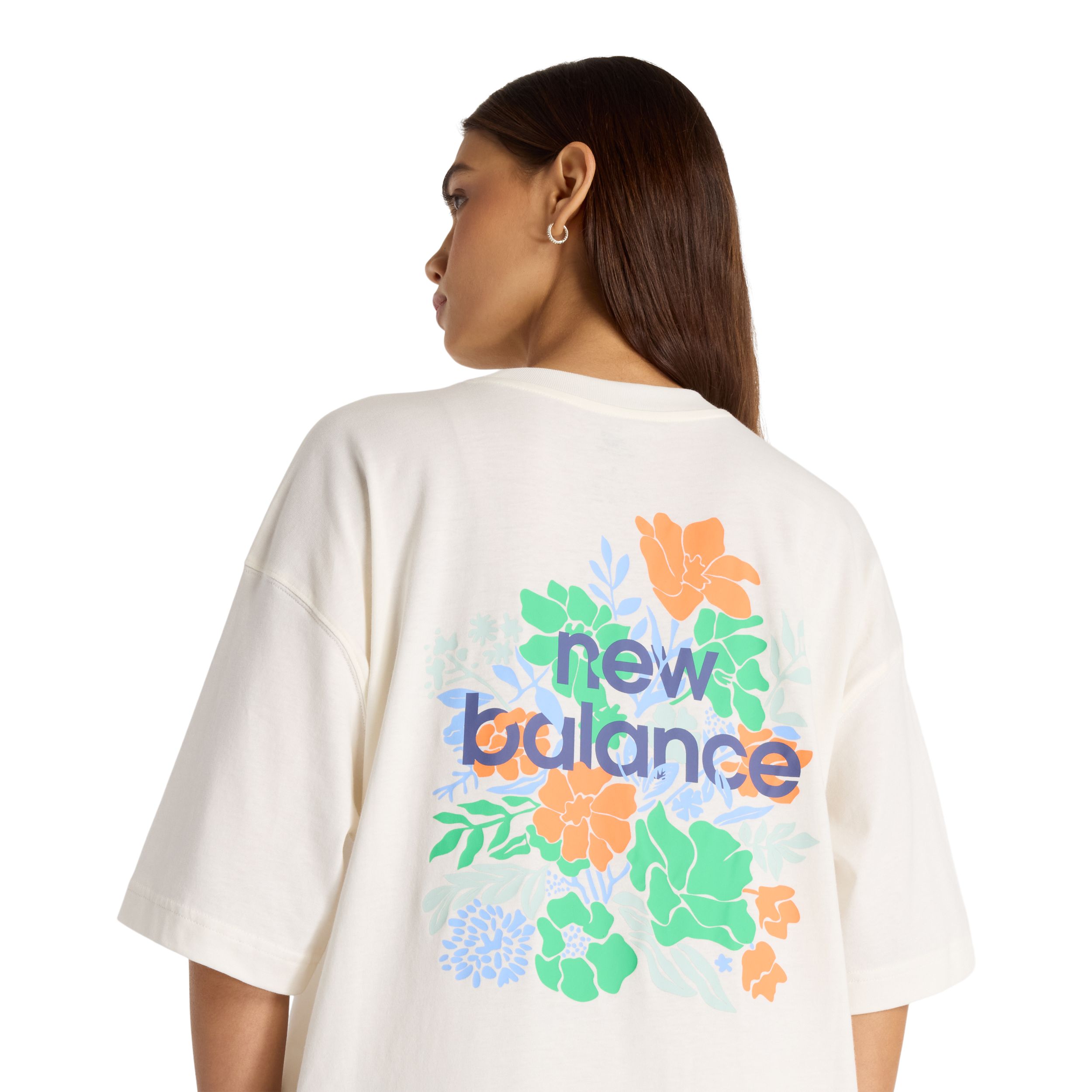New Balance Women's Oversized Flower Graphic T-Shirt