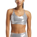 Reebok Women's Lux Chrome Strappy Sports Bra Front_Flat