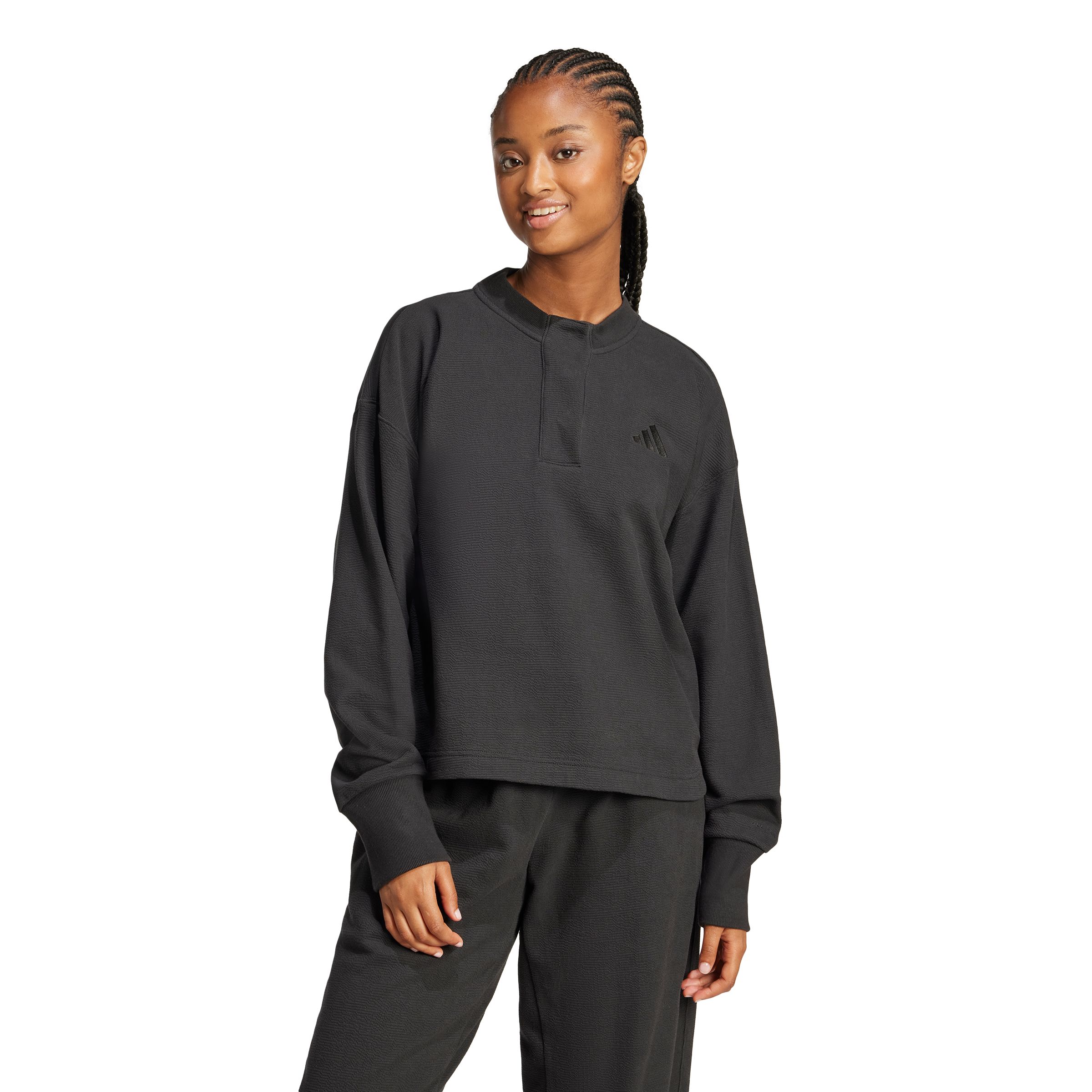 adidas Women's Sportswear ALL SZN Waffle Long Sleeve Shirt