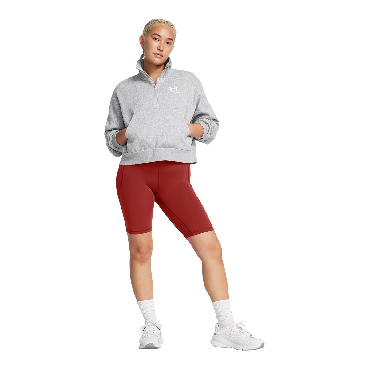 Under Armour Women's Icon Fleece Oversized Half Zip Hoodie