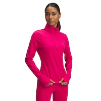 Under Armour Women's Motion Half Zip Long Sleeve Top Front_Angled_Right