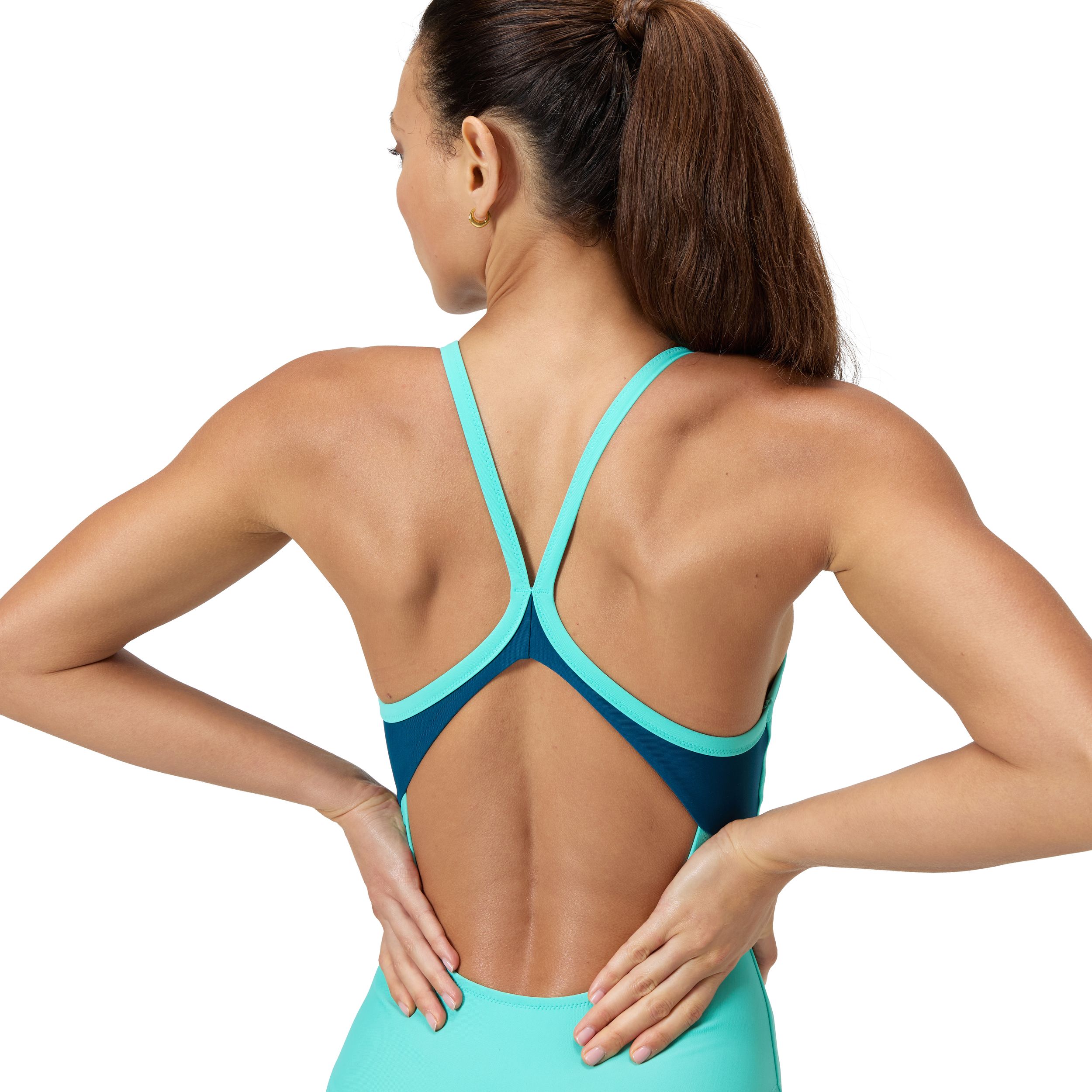 Speedo Women's Solid Racerback One Piece Swimsuit