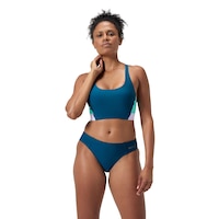 Speedo Women's Solid Classic Two Piece Swim Bottom Front_Flat