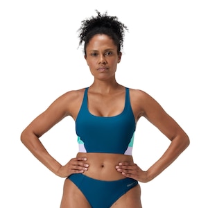 Speedo Women's Colorblock Two Piece Swim Top