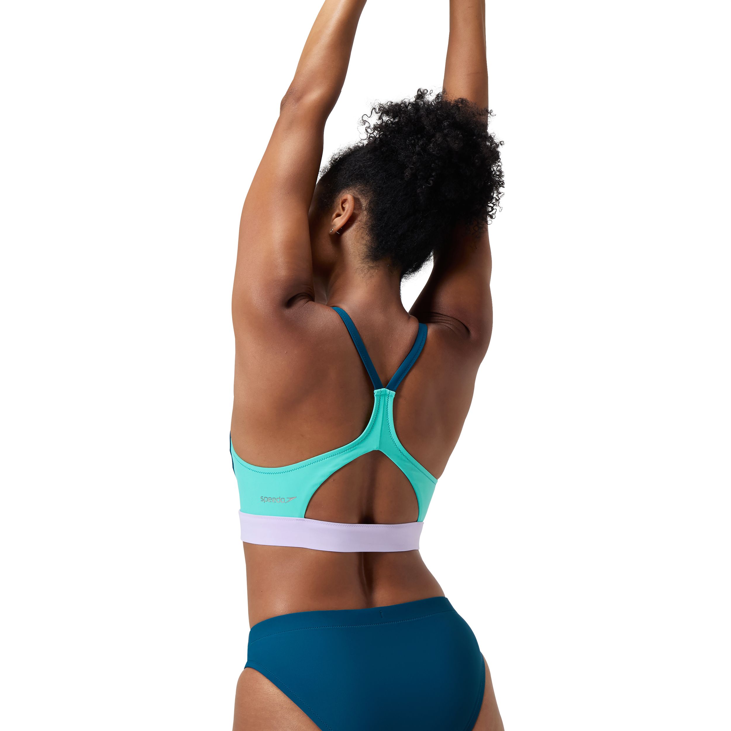 Speedo Women's Colorblock Two Piece Swim Top