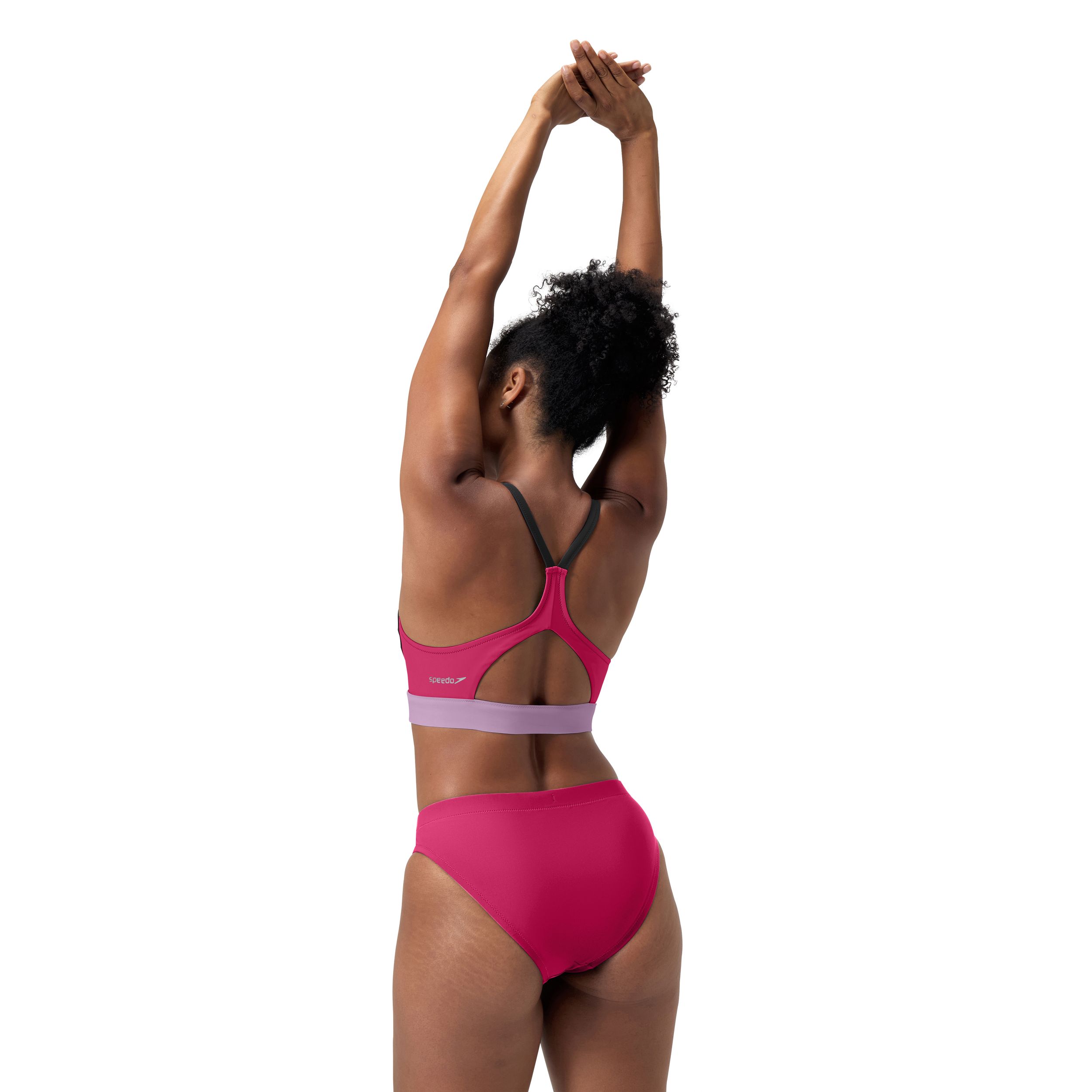Speedo Women's Colorblock Two Piece Swim Top